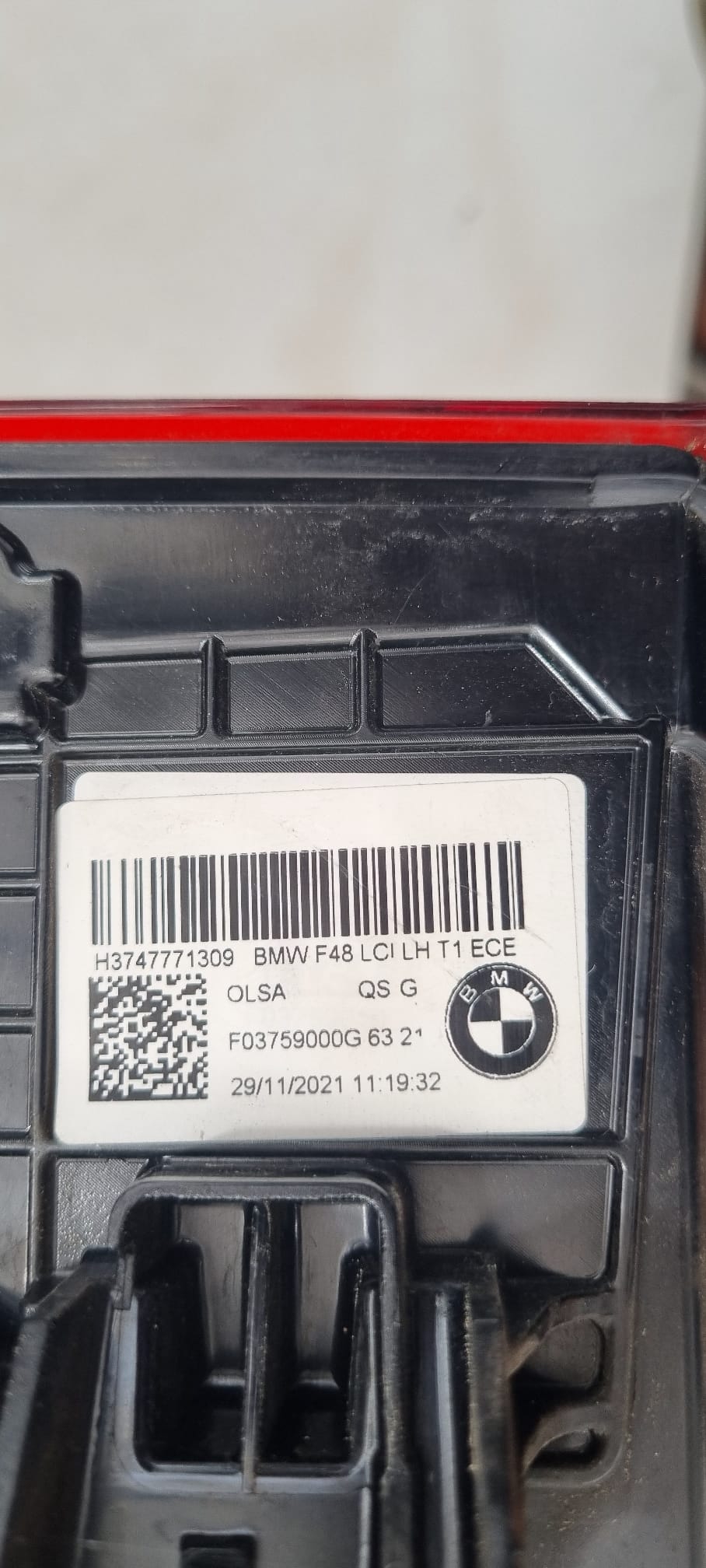 ACHTERLICHT BMW X1 F48 LCI LED LINKS F03759000G H3747771309
