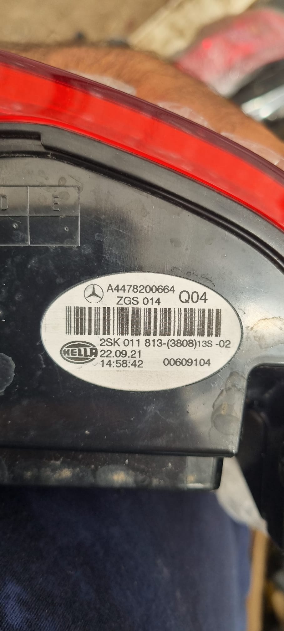 ACHTERLICHT MERCEDES-BENZ VITO LED RECHTS W477 A4778200664