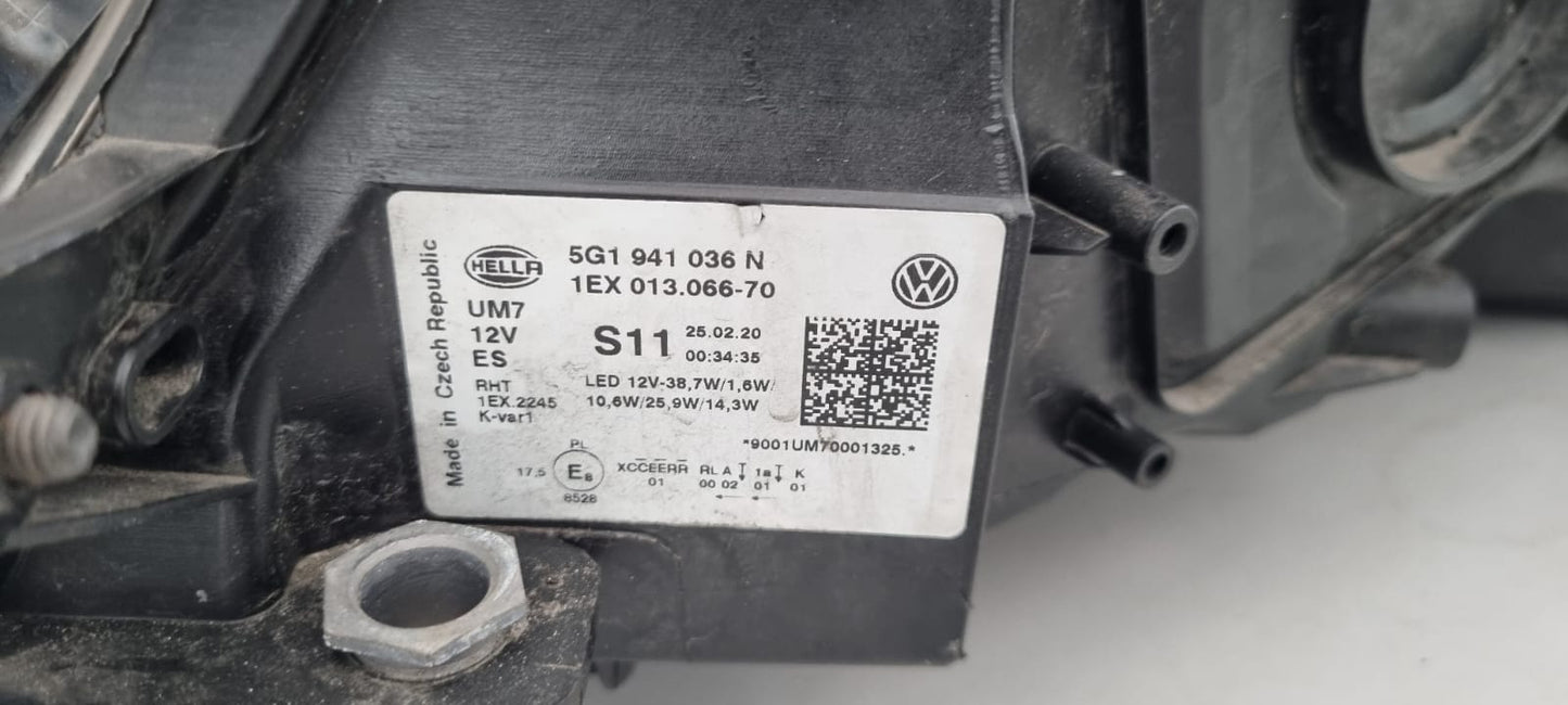 KOPLAMP VOLKSWAGEN GOLF 7 GTE FACELIFT XENON RECHTS 5G1941036N