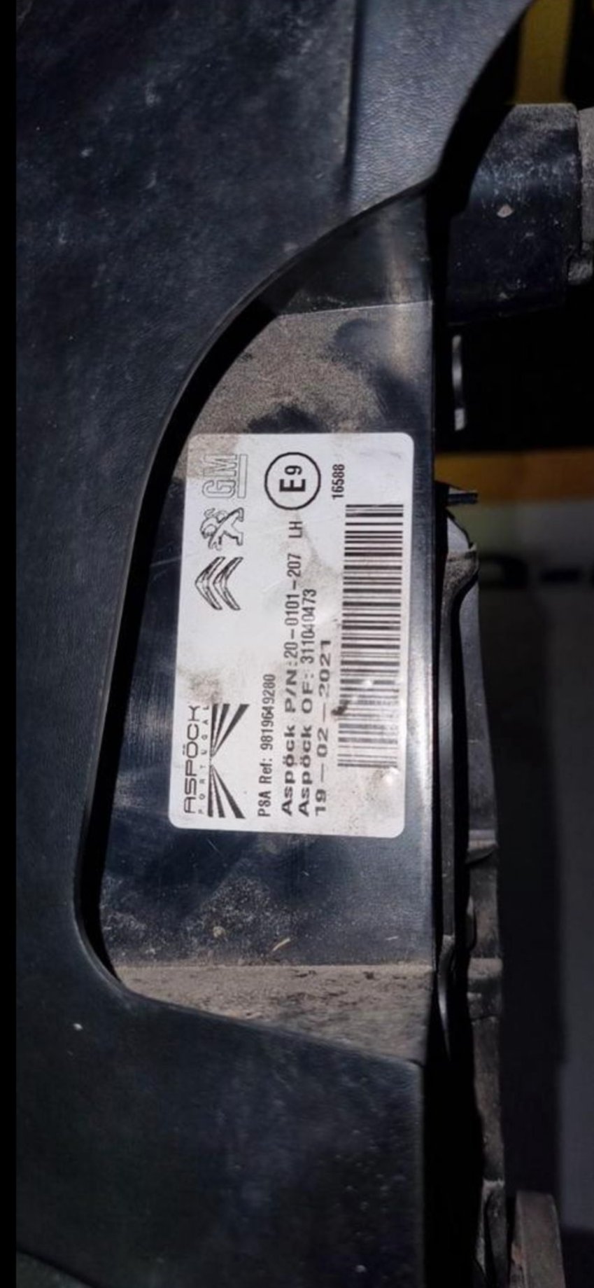 ACHTERLICHT CITROEN BERLINGO LINKS 9819649280